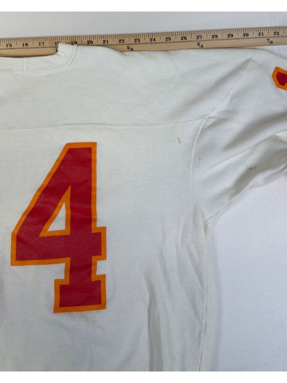 Rawlings Men XL Vintage Tampa Bay Buccaneers #14 Crewneck White Made in USA 80s - Picture 5 of 11